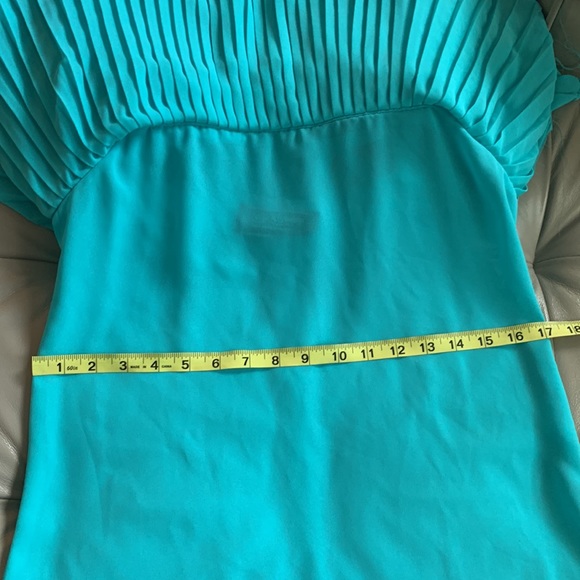 Michael Maiello For Pat Richards Pleated Dress Vintage Polyester Puff Sleeve - Picture 4 of 8